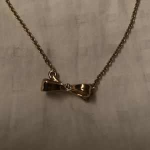 Kate Spade gold bow necklace